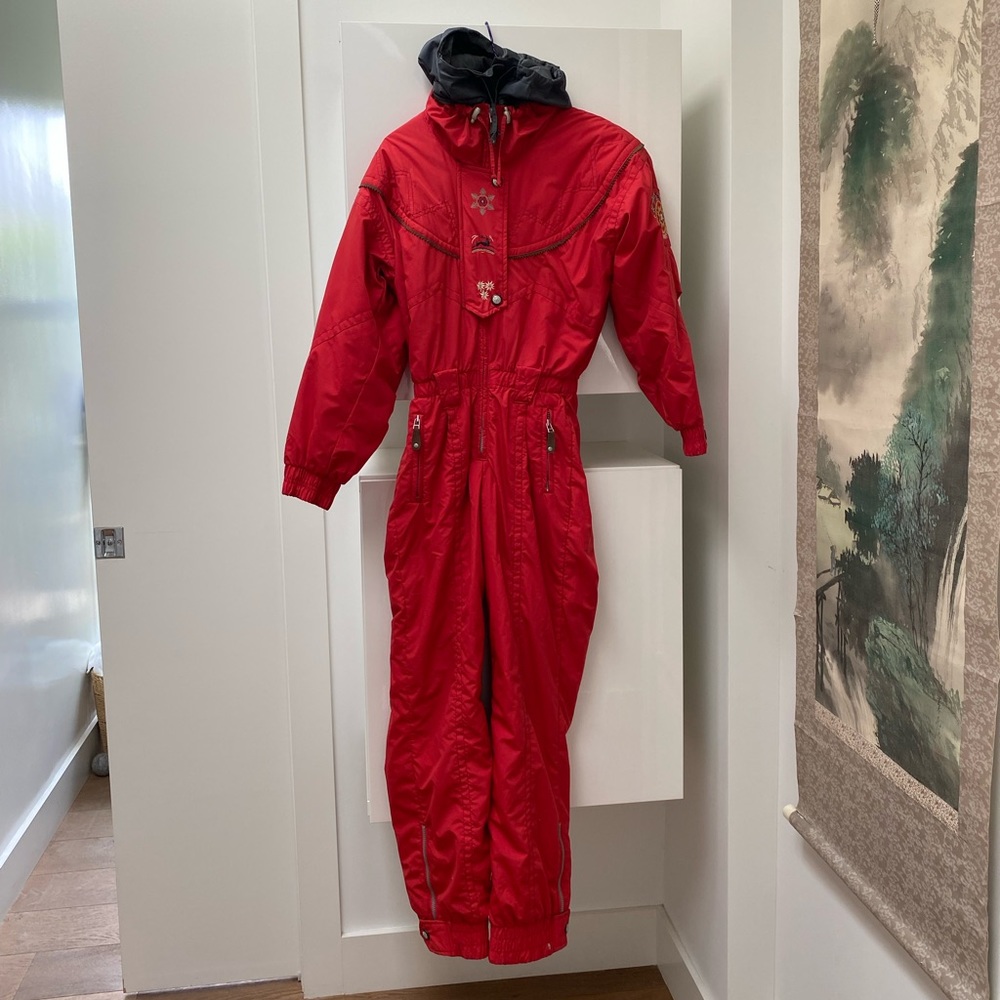 Obermeyer Vintage Red Ski Jumpsuit